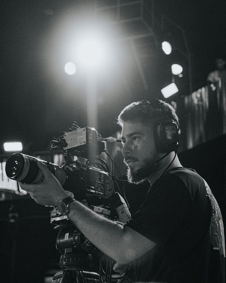 Moody cinematic film set with neon lighting