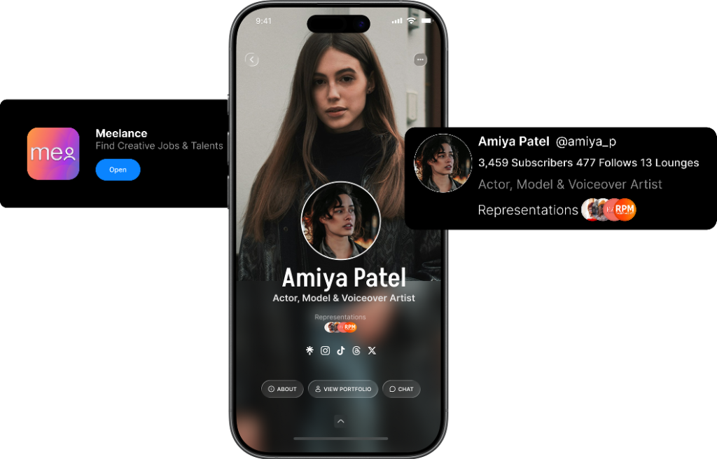 Meelance Mobile App Mockup